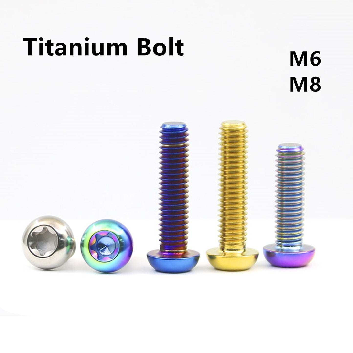 M6 M8 Titanium/Ti Bolts Torx Head Disc Brake Rotor Bolts 10-40mm