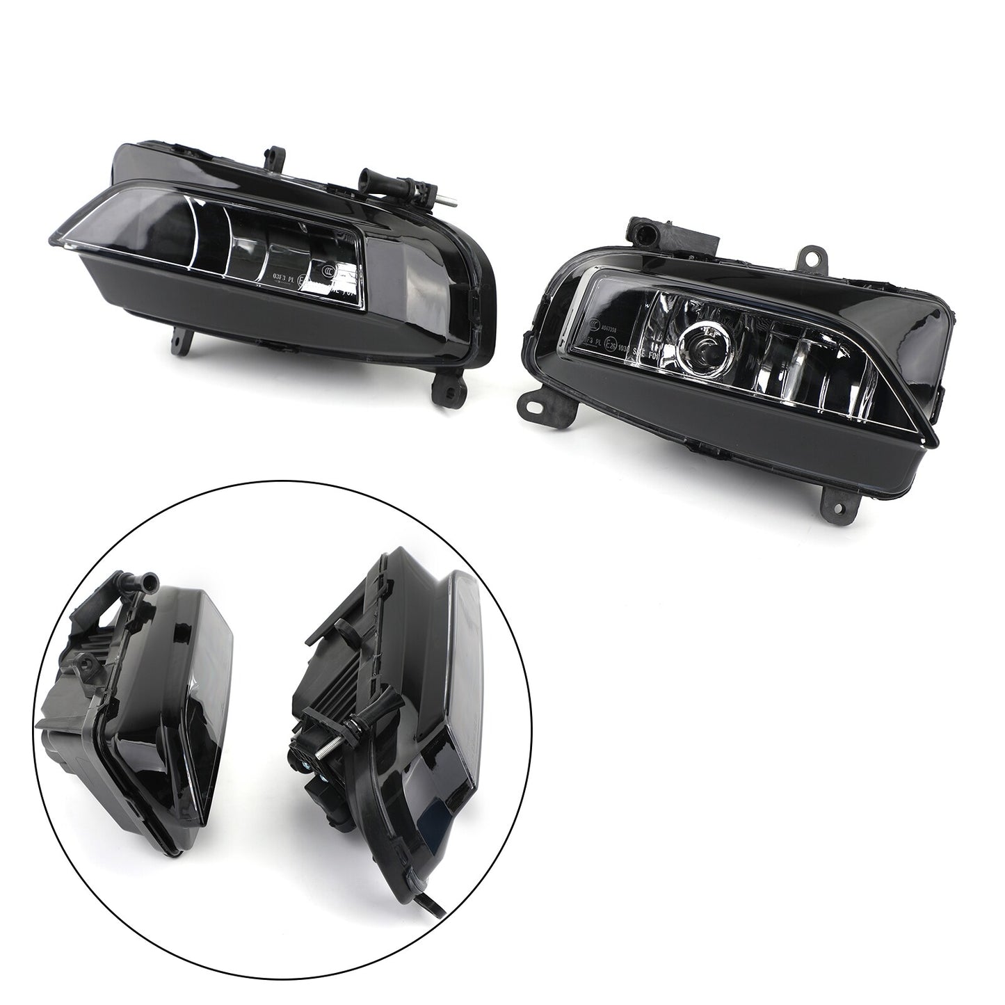 ya 1 8.5.2 Pair Front Bumper Halogen Fog Light Lamp for AUDI S4 A4 S-Line B8.5 2013~15 BLK