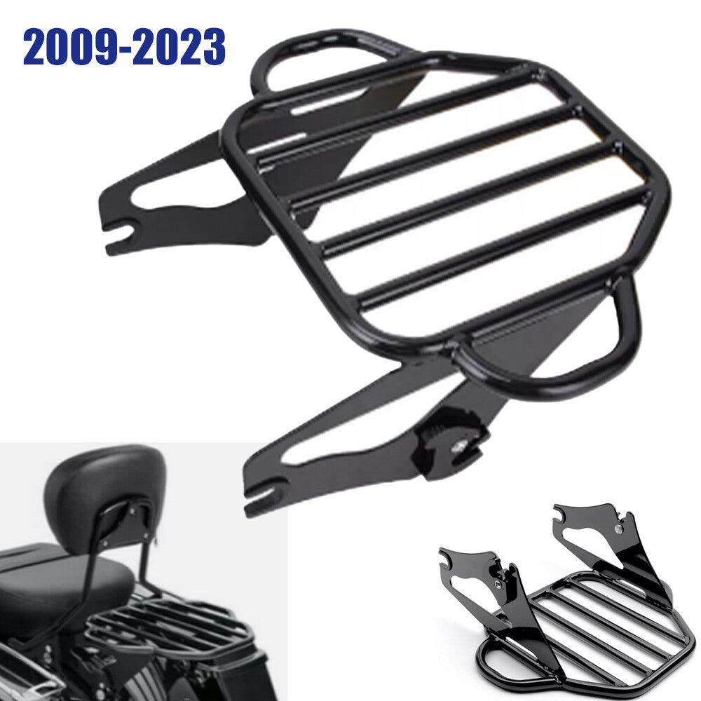 ya 12 5.21 Two Up detachable luggage rack suitable for Harley Road King Street Glide 2009-2013 black