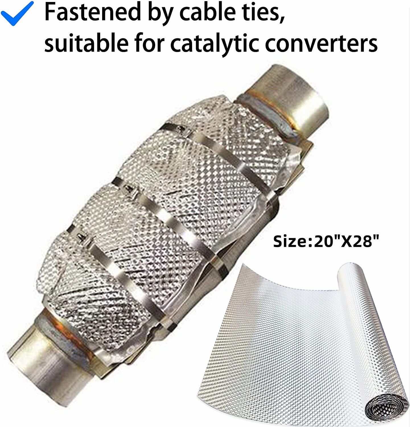 ya 5 8.7 heat shield car embossed heat shield muffler packaging 20 x28