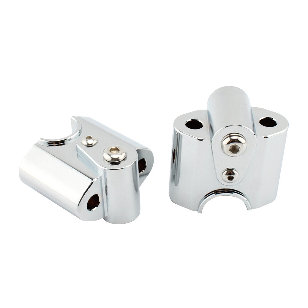 ya 5 8.7 Chrome Handlebar Risers Handle Bar Lift Clamp Adapters Fit for BMW R 18/ Classic