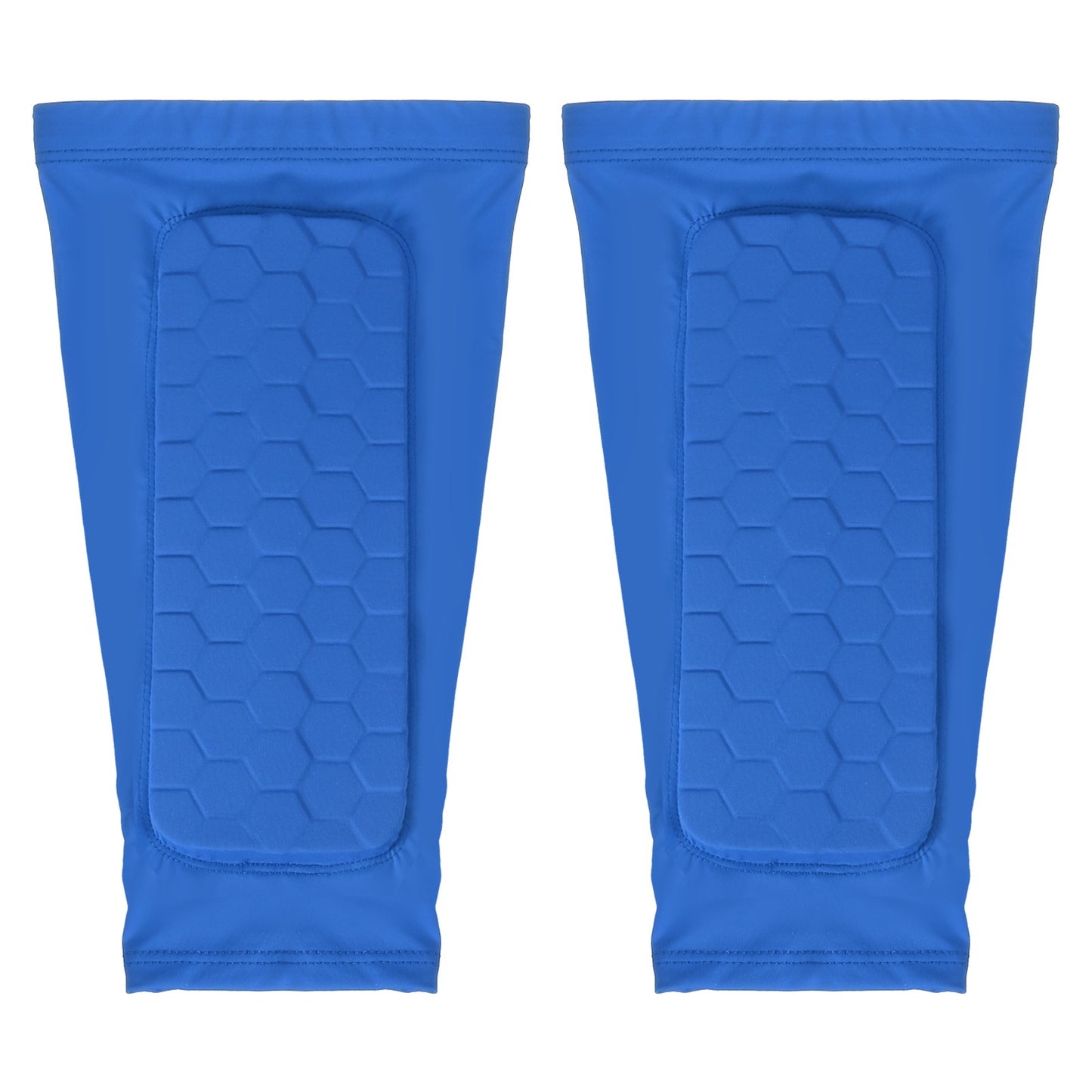 ya 2 7.14 Soccer Shin Guards Shin Pad with Hexagonal Pads for Football M & 1 Pair & Blue