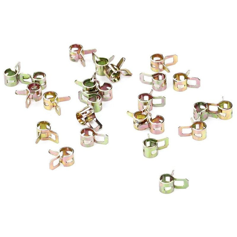 ya 14 1/4 inch Fuel Line Clamps Spring Clip Action Clamps 25pcs Brand New