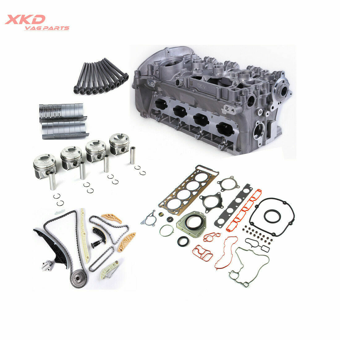 ya 27 7.2 Engine cylinder head piston overhaul and rebuild kit for Audi A4 A5 Q5 CAEB CDNC