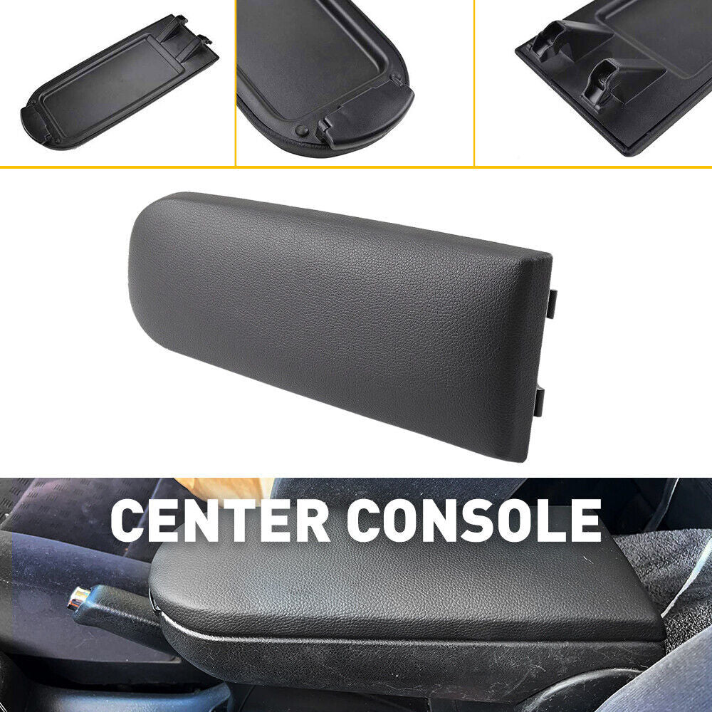 ya 2 6.26 for VW for JETTA Beetle 1999-2009 Black PU Leather Center Console Armrest Cover Lid