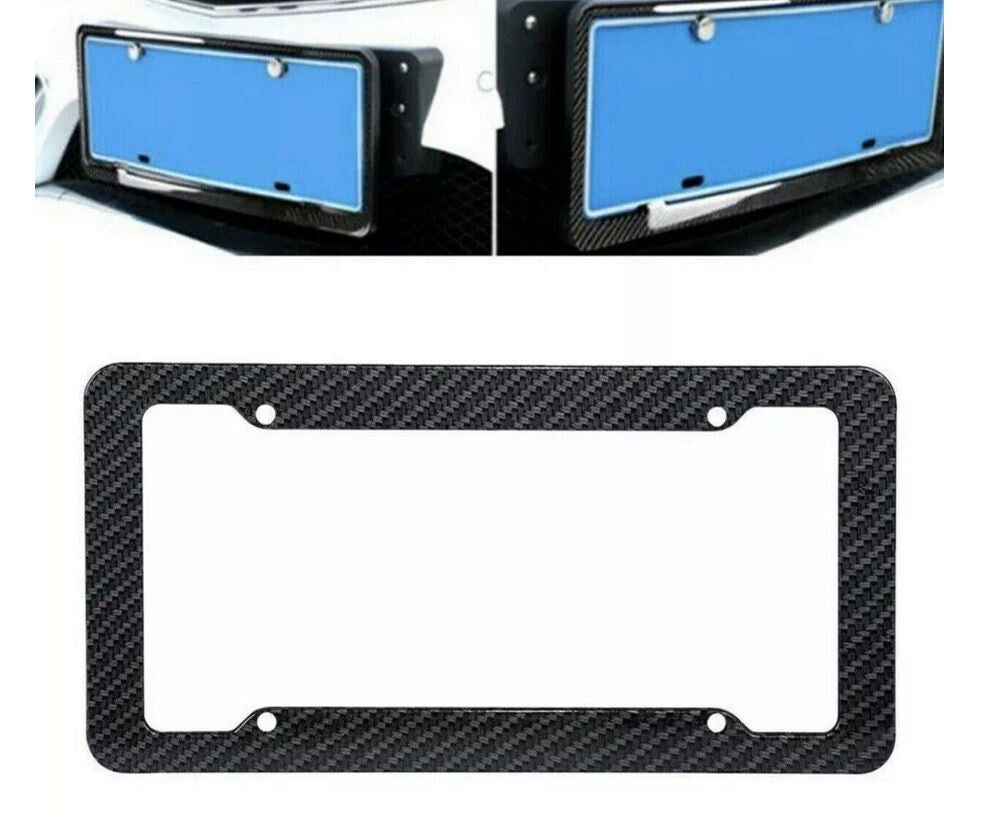 ya 1 8.5.1 Car License Plate Frame Cover Cover Rear Boot Black Plain Metal for 2x