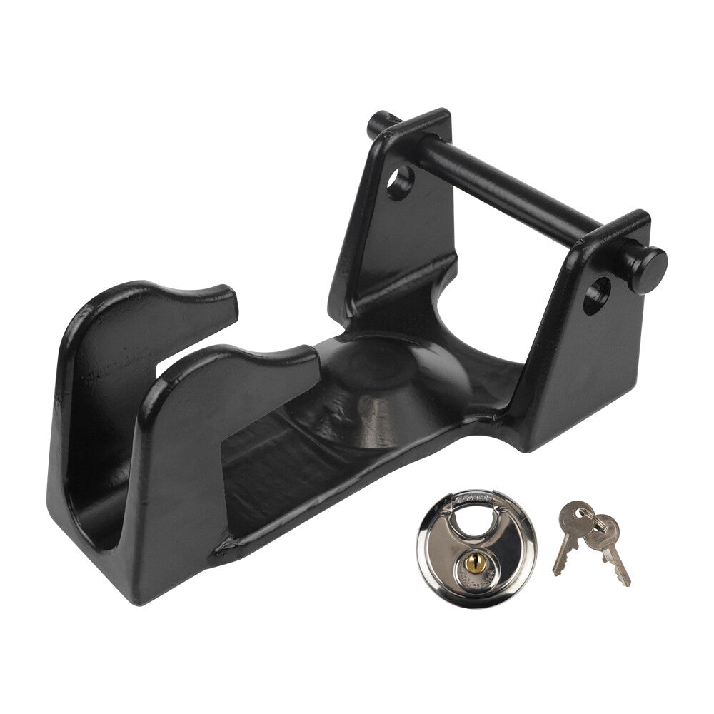 ya 5 8.7 TL-50 Gooseneck Hitch Lock W/Key Padlock for RVs Livestock Hauler Trailer Black