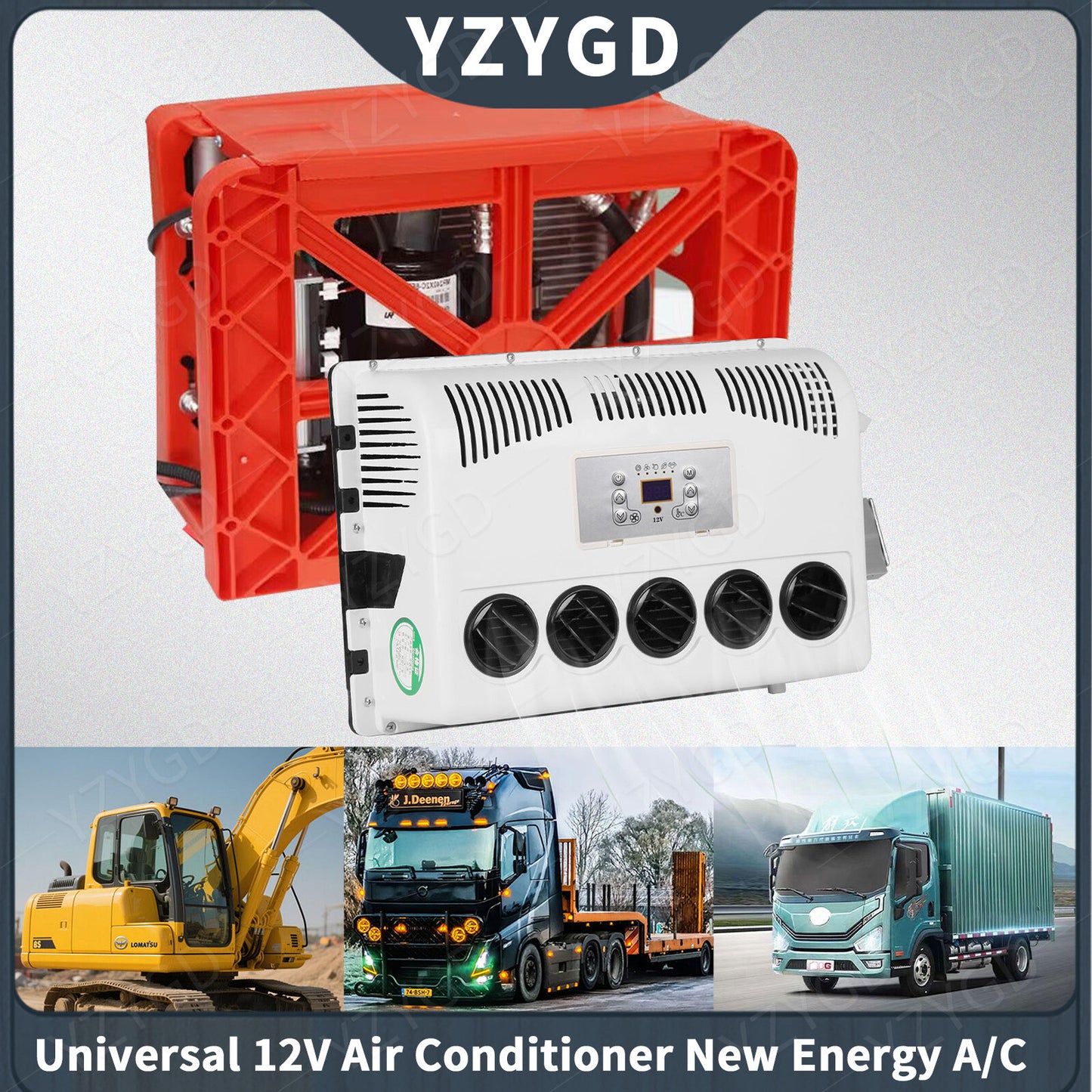 ya 1 7.7 12V Universal Trucks Engineering Vehicle Air Conditioners New Energy Split A/C