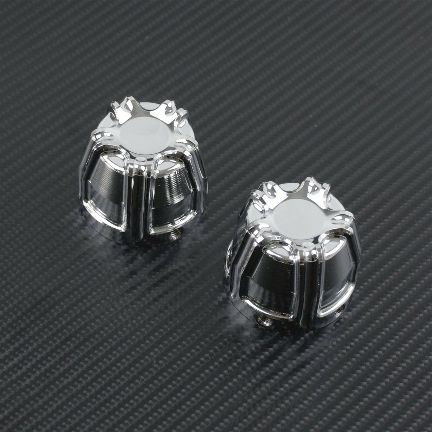 ya 3 6.23 Chrome Front Axle Nut Cover Cap CNC Fit for Harley Softail Fat Boy Dyna Touring
