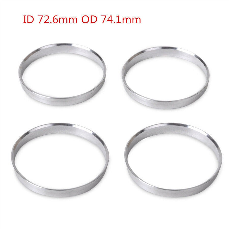 ya 1 7.2 4pcs Aluminum Hub Centric Rings Wheel Bore Adapter 72.6mm O.D 74.1mm for BMW I.D