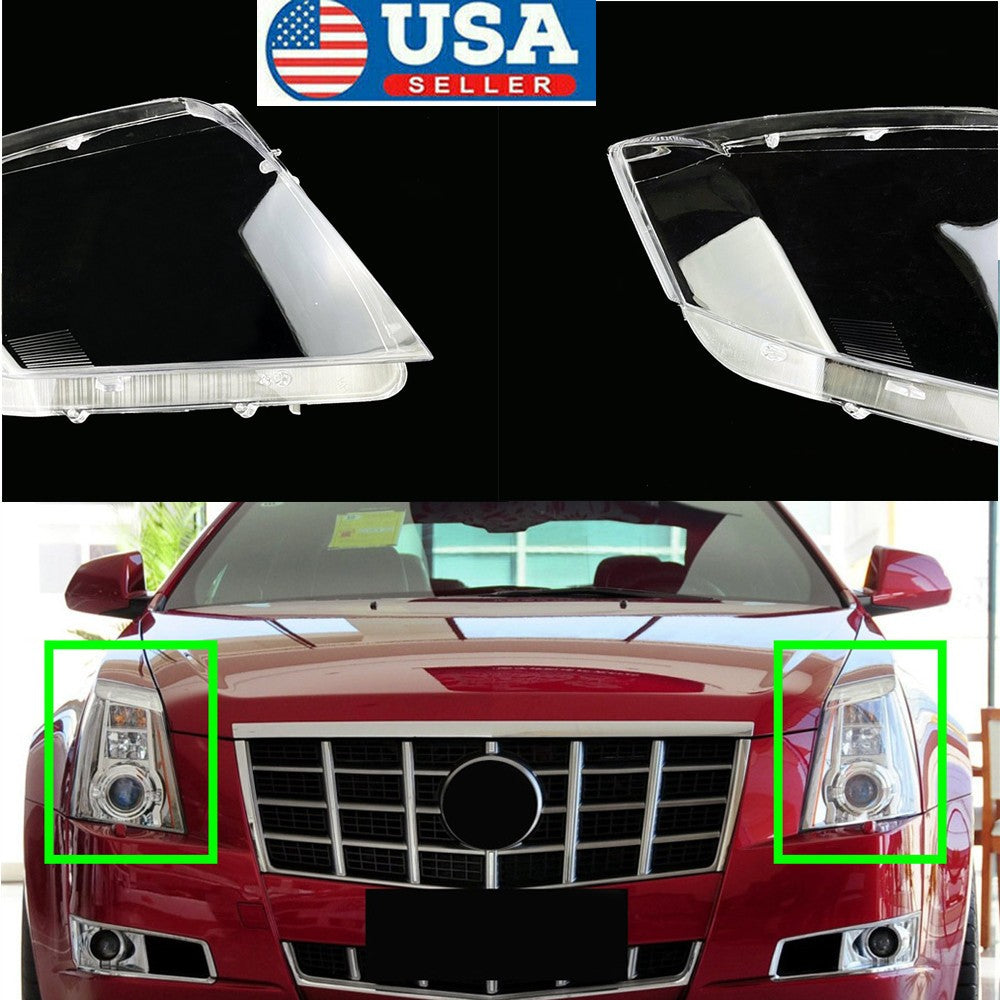 ya 13 5.27.2 High Quality Guaranteed Pair Headlight Lens Cover for Cadillac CTS 2008-2013