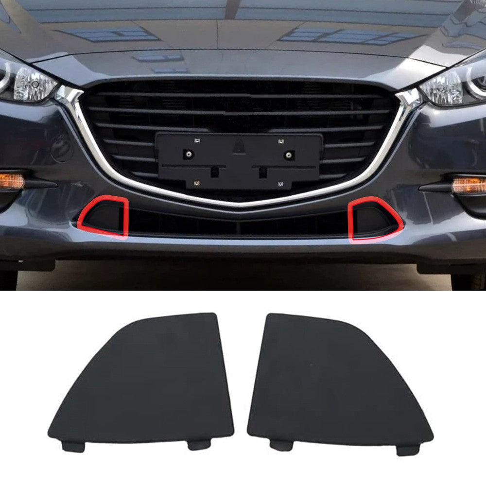 ya 27 6.18.2 2PCS Front Bumper Lower Grille Tow Hook Cover for Mazda 3 2017-2018 B63B-50-101