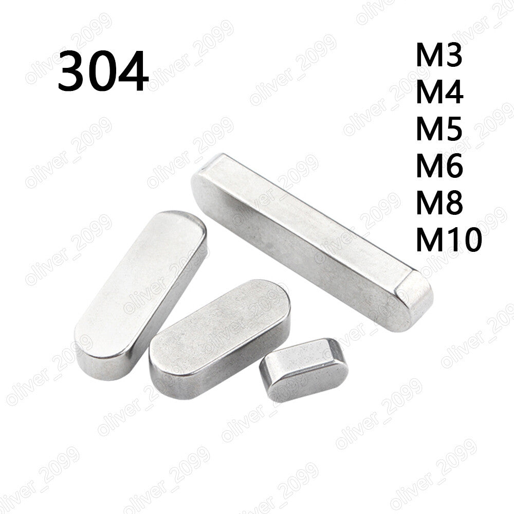 304 Stainless Steel Square and Rectangular Keys M3 M4 M5 M6 M8 M10
