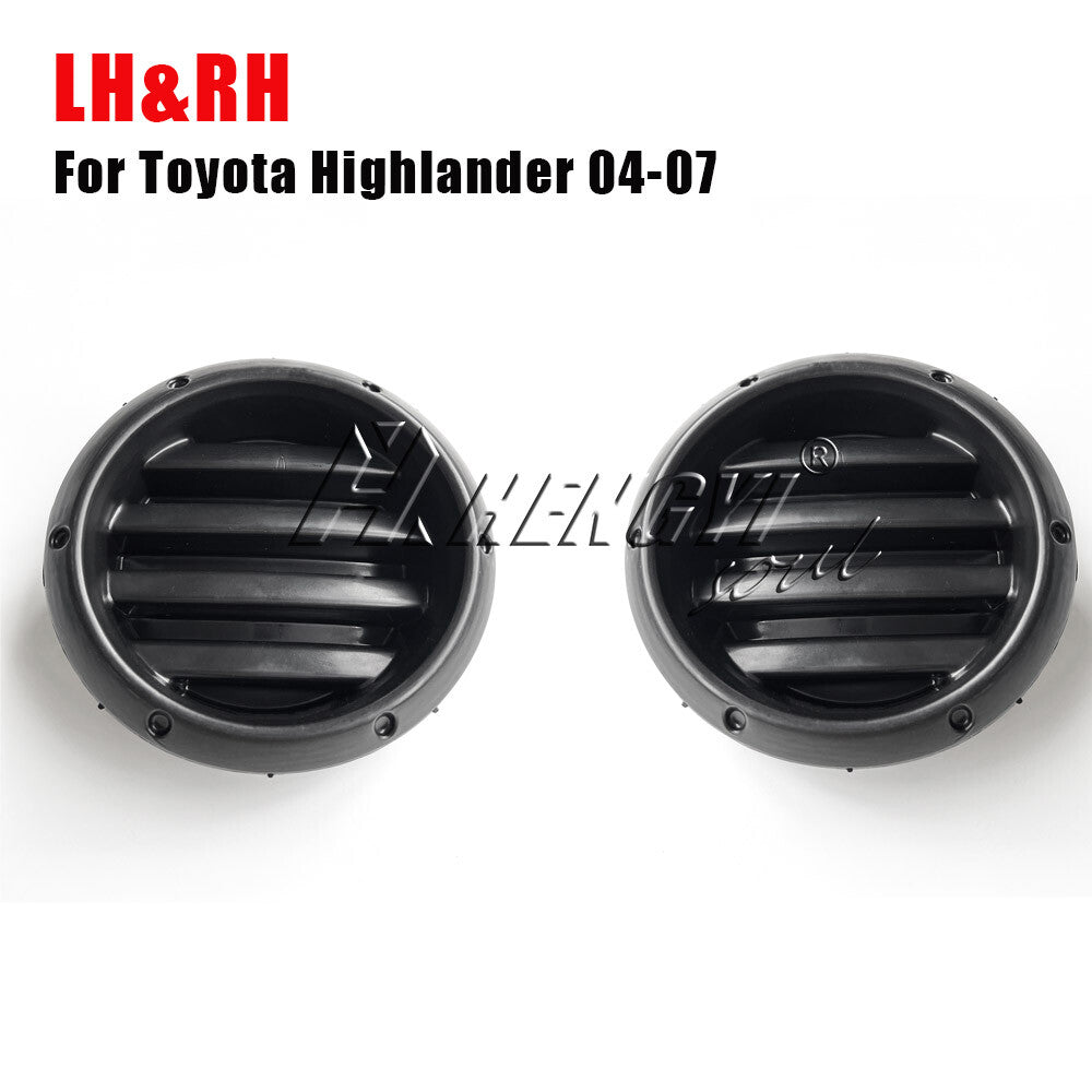 ya 1 7.4 2X Front Bumper Fog Light Lamp Hole Cover Grille For 2004-2007 for Toyota Highlander