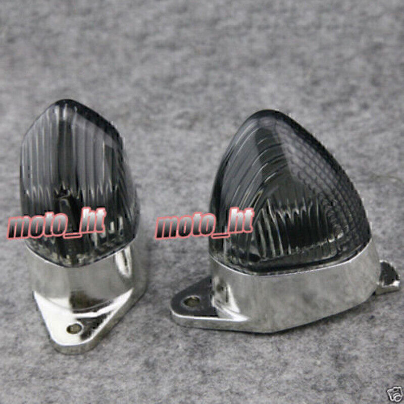 ya 1 7.2 2PCS Smoke Rear Turn Signal Light Lens fit for Kawasaki ZX10R 04-05 ZX6R 05-06