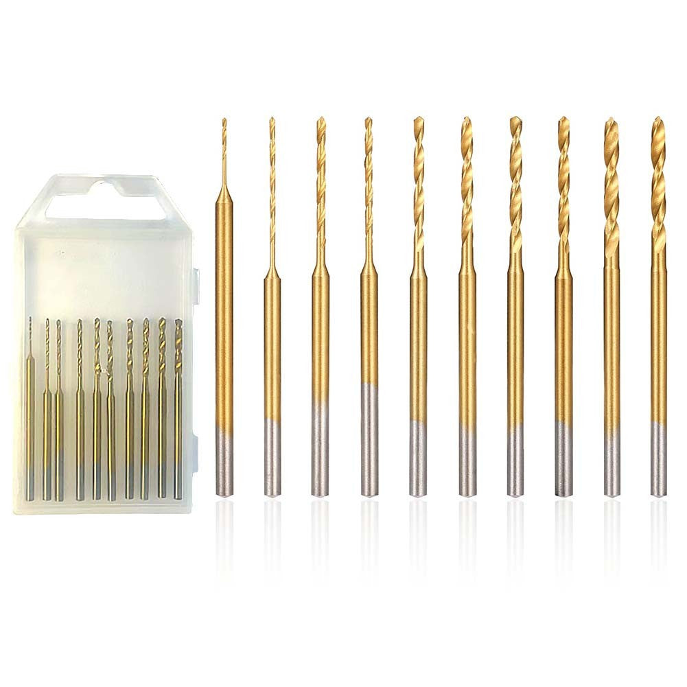 ya 25 Mini Drill Bit Set, 10Pcs Engraving Drill Bits, HSS L For DIY Resin, Jewelry
