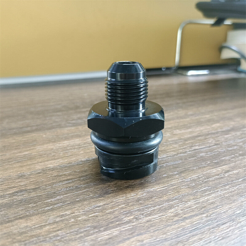 ya 12 5.21 Billet Black Valve Cover Oil Cap w/ -10 AN Fitting for LSX LS1/LS6/LS2/LS3/LS7