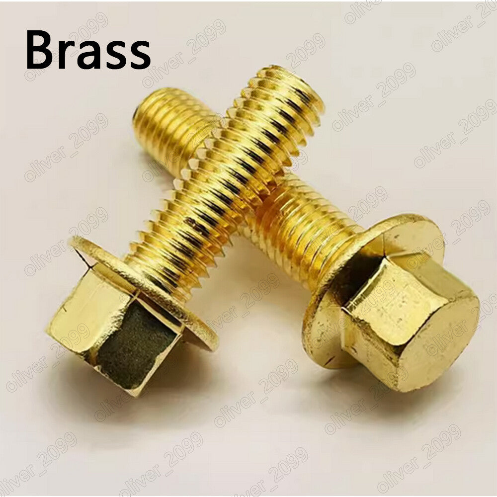 Brass Hexagon Flange Bolts Hex Flange Head Screws M8 M10 M12