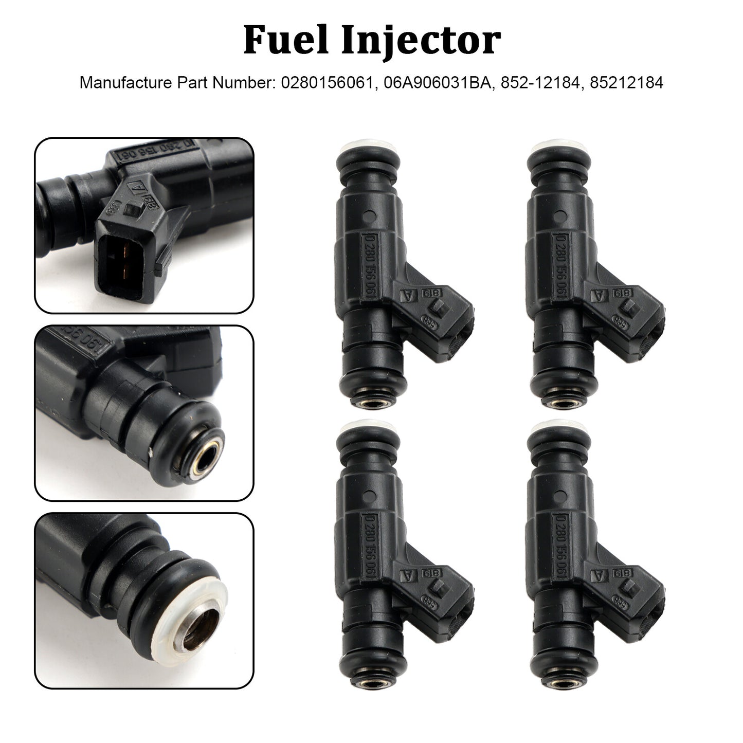 ya 1 8.5.4 4PCS Fuel Injector 0280156061 for Audi for VW 1.8L 852-12184