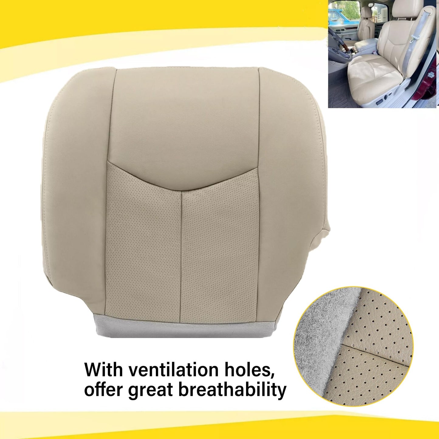 ya 12 5.22 Front Leather for SEAT Cover For 2003 2004 2005 2006 for Chevy Tahoe Suburban for GMC for Yukon