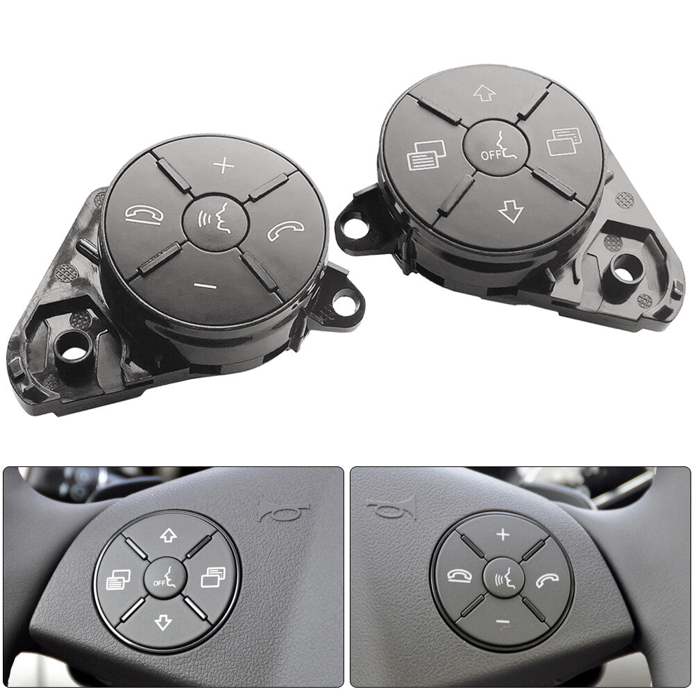 ya 13 2X Steering Wheel Switch Repair Button Gray Left+Right For M GL R W164 W251