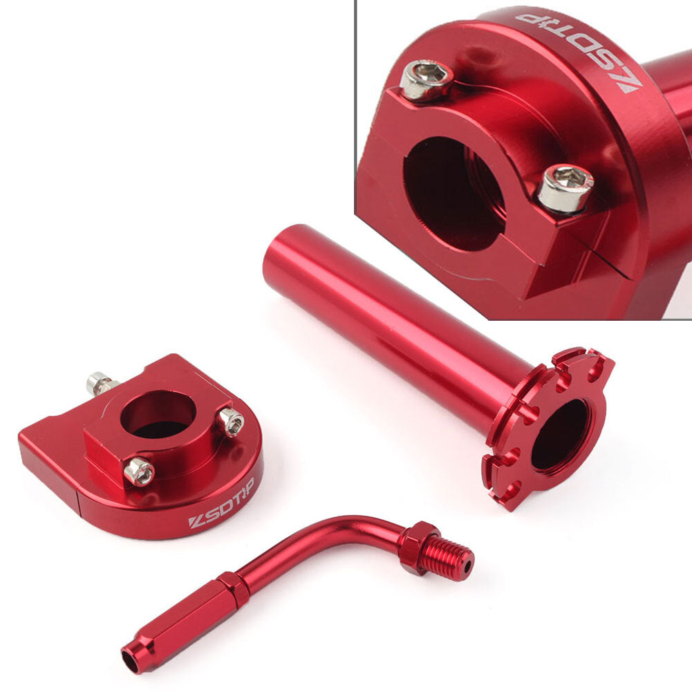 ya 2 6.30 Universal 90¡ã Red Throttle Cable Adjuster Hand Grip Twist Throttle Accelerator