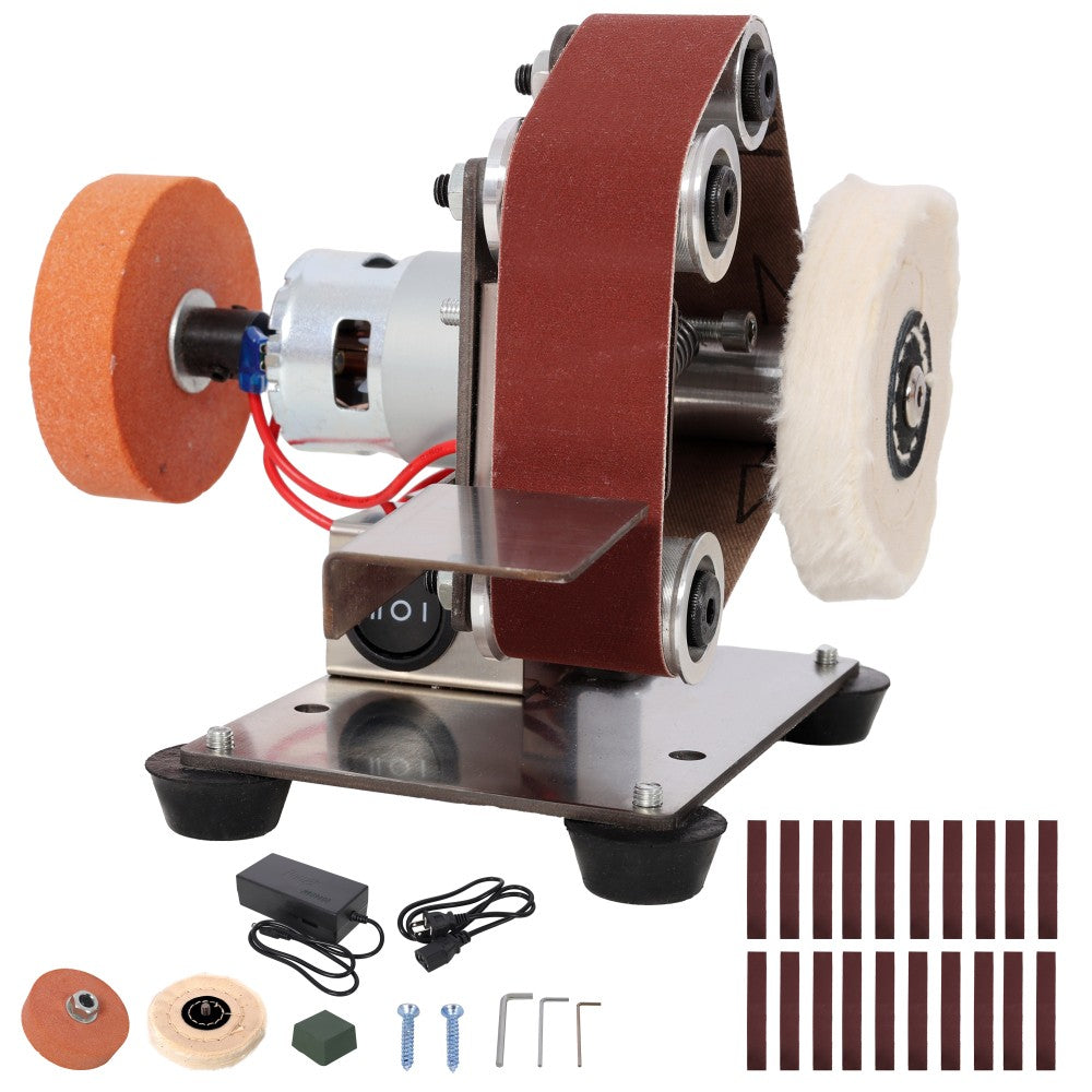ya 28 Electric Mini Belt Sander DIY Polishing Grinding Machine Cutter Edges Sharpener