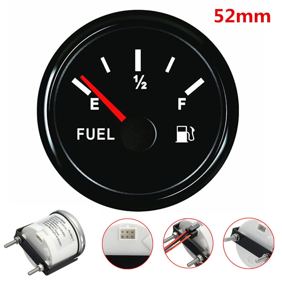 ya 2 6.26 General vehicle fuel level gauge marine yacht decorative fuel tank indicator 52mm 12/24V