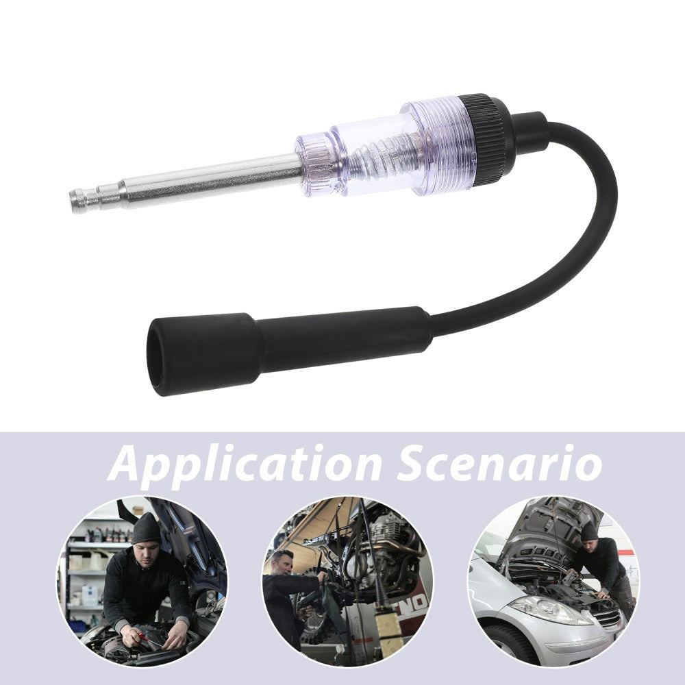 ya 5 8.7 1Pc Inline Spark Plug Engine Ignition Tester Two Holes Diagnostic Detector