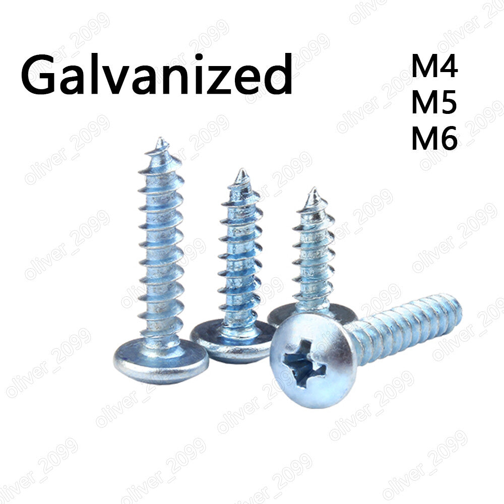 Galvanized Steel Phillips Cross Truss Head Self Tapping Screws M4 M5 M6