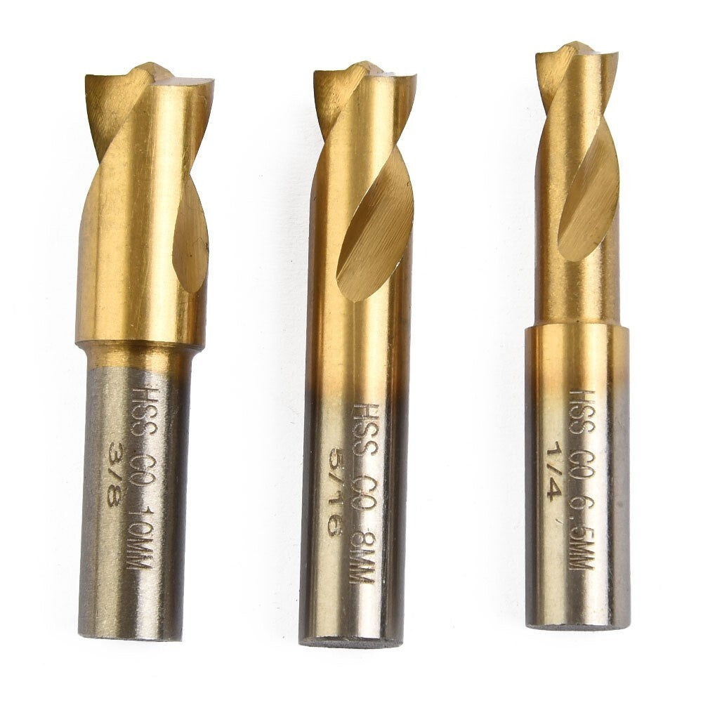ya 25 3pcs 6.5mm 8mm 10mm HSS Spot-Weld Cutter Welding Drill Bit Untersink Bit //new