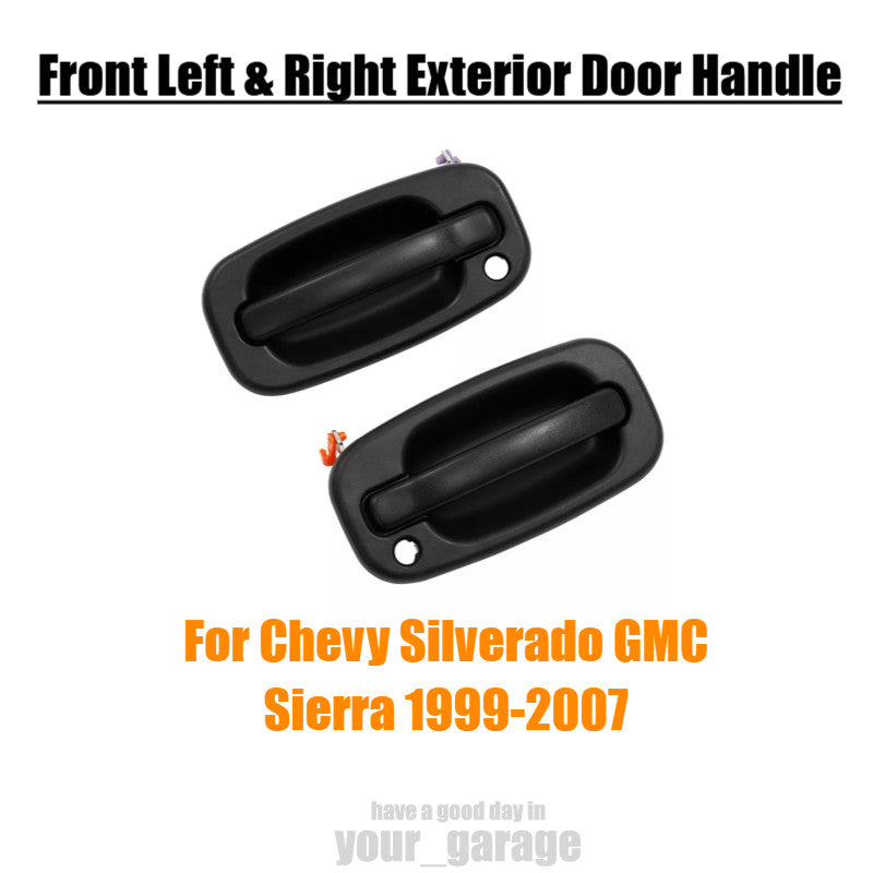 ya 13 5.27 Front Left & Right Exterior Door Handle for Chevy Silverado for GMC for Sierra 1999-2007