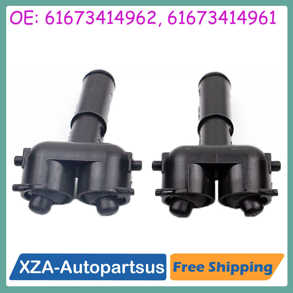 ya 13 2Pcs Head Light Lamp Washer Jet Nozzle Left + Right for BMW X3 E83 61673414961