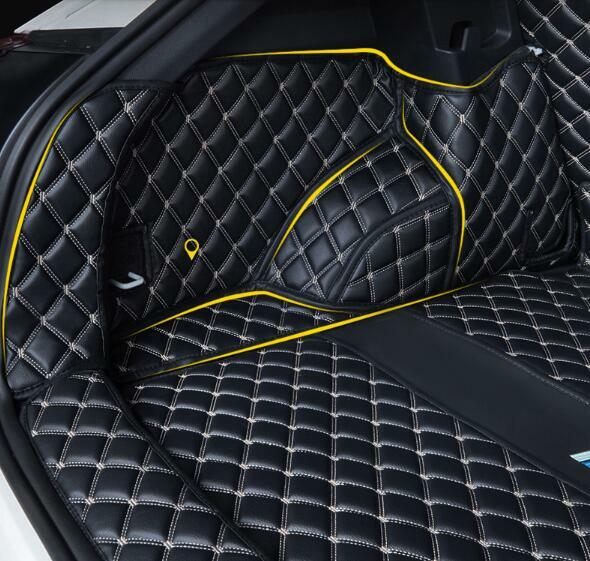 ya 5 8.7 PU Leather Boot Cargo Liner Tray Rear Trunk Floor Mat for VW Polo 2018+