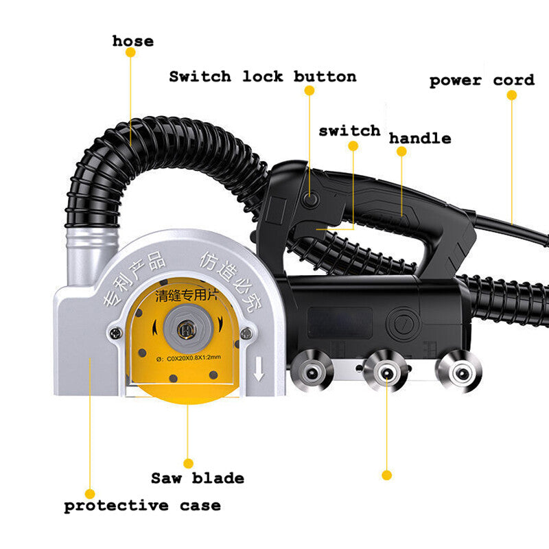 ya 26 Electric Seam Cleaning Machine Tile Floor Tile Electric Seam Cleaner +Saw Blade