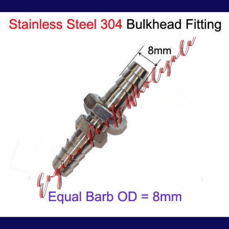 ya 18 7.29 Stainless Steel Bulkhead Fitting Barb Tube Connector Bulk Inch1117