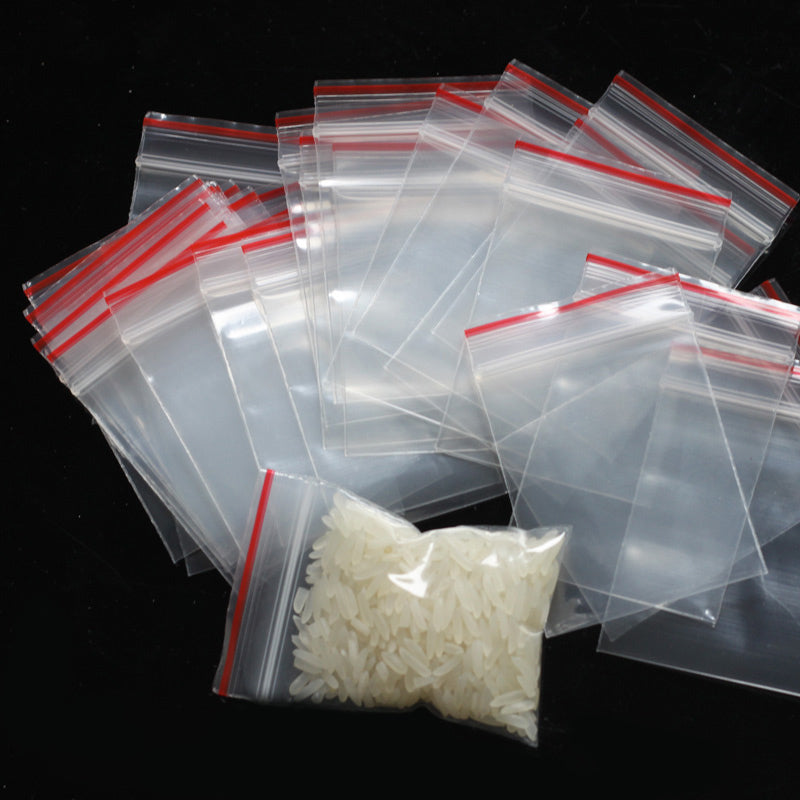 Clear, Mini Zip Lock Bags with Grip Seal ÿ Durable & Reusable (Poly)