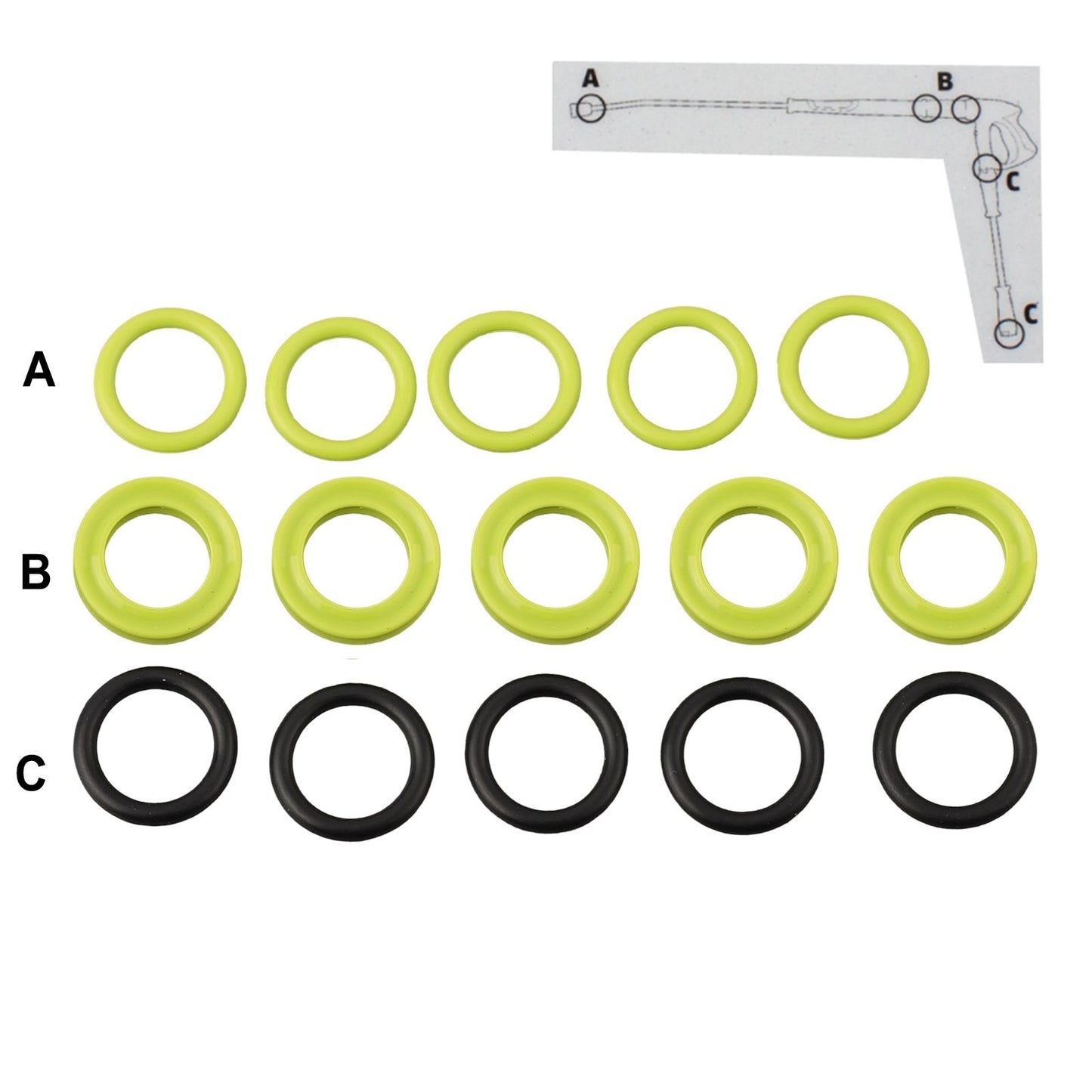 ya 25 For EasyForce For Spray LanceHoses TR Seals Replacement Set Easy Installation