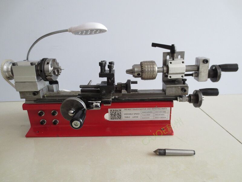 CE DIY Mini Desktop Lathe Instrument Home Laboratory Lathe 4 Jaw Chuck 65mm
