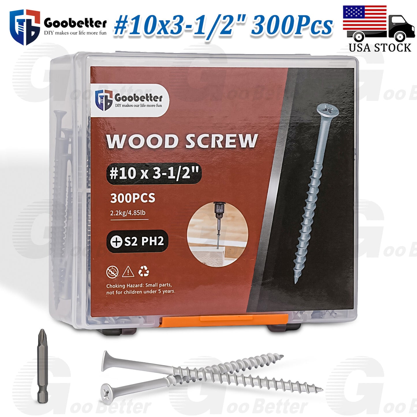 #10x3-1/2 Phillips Bugle Head Exterior Wood/Deck Screws Self Tapping Fencing