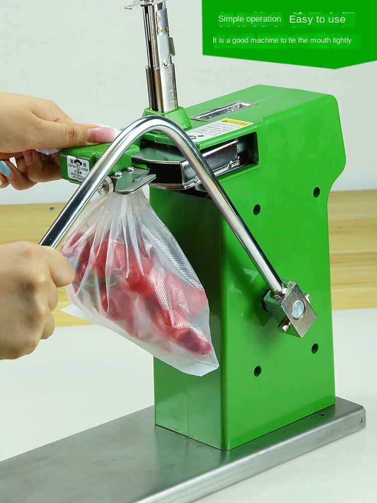 New Plastic Bag Binding And Sealing Machine Continuous Roll Bag Buckle Machine