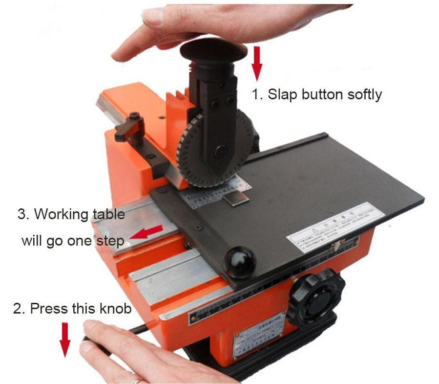 Semi-automatic sheet embosser metal stamping printer marking machine label 4mm t