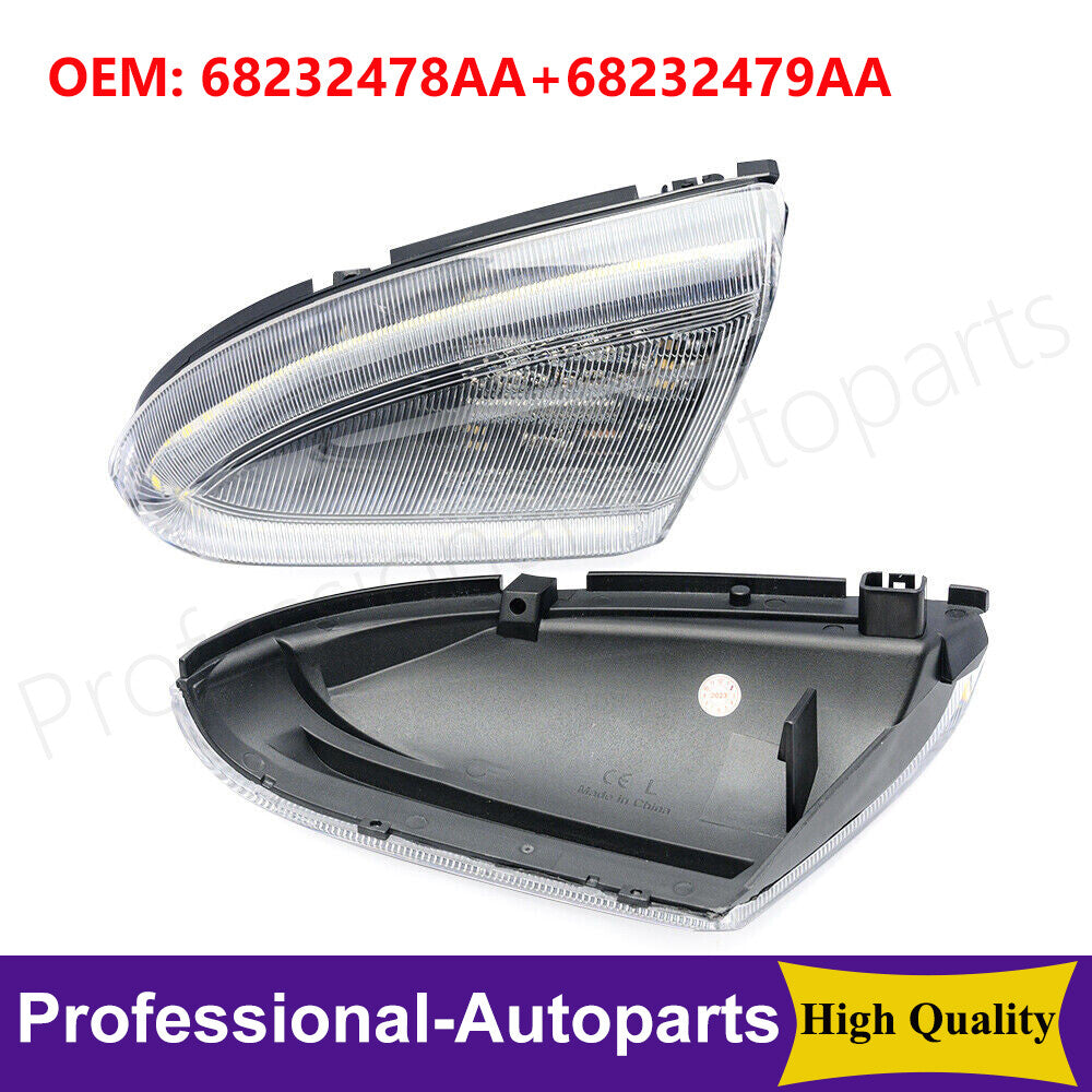 ya 4 6.17.2 1Pair Side Mirror Turn Signal Light Puddle Lamp for Dodge for Ram 1500 2500