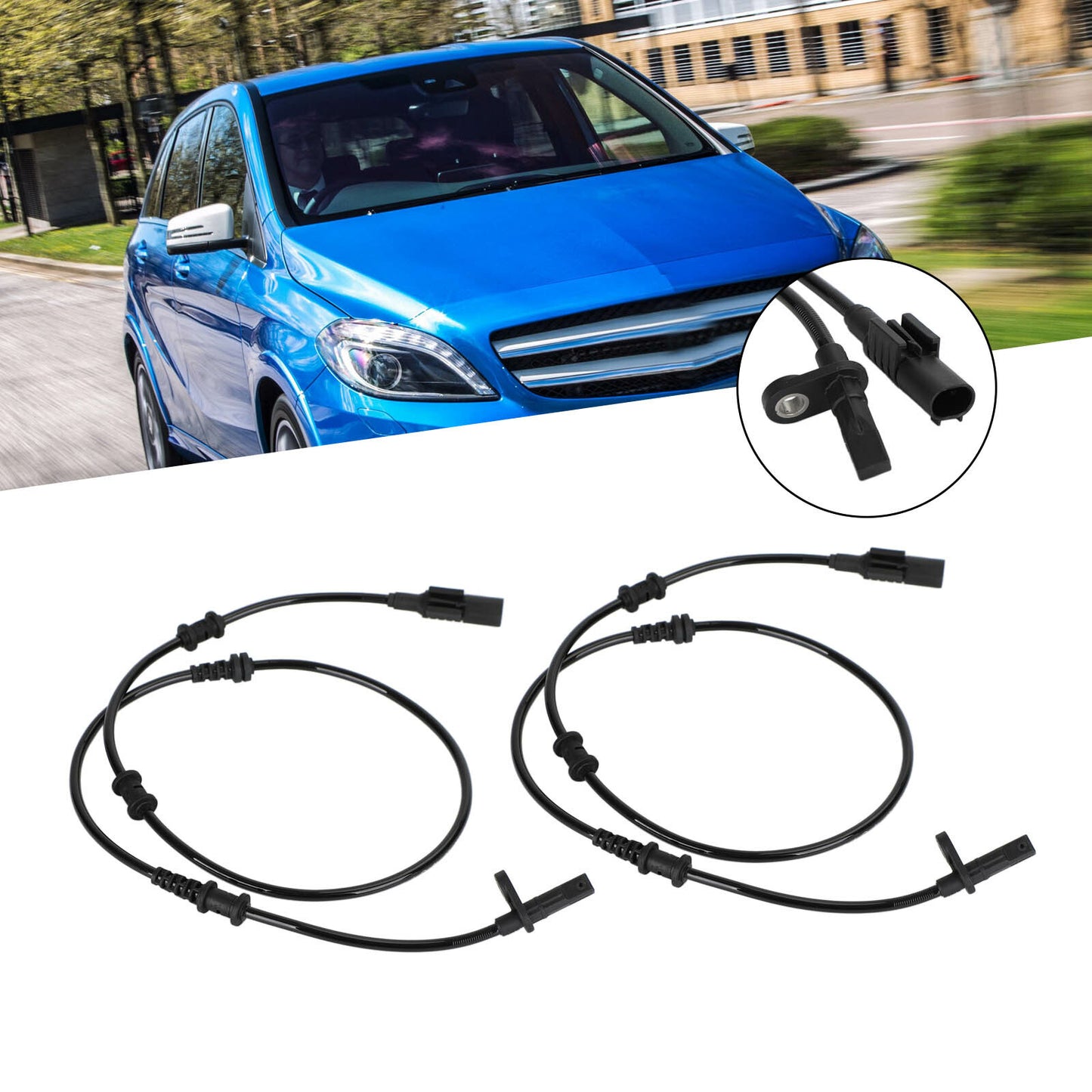 ya 1 8.5.1 2¡ÁFront L&R ABS Speed Sensor 2465402510 for Mercedes W246 CLA250 GLA250 GLA45 U1