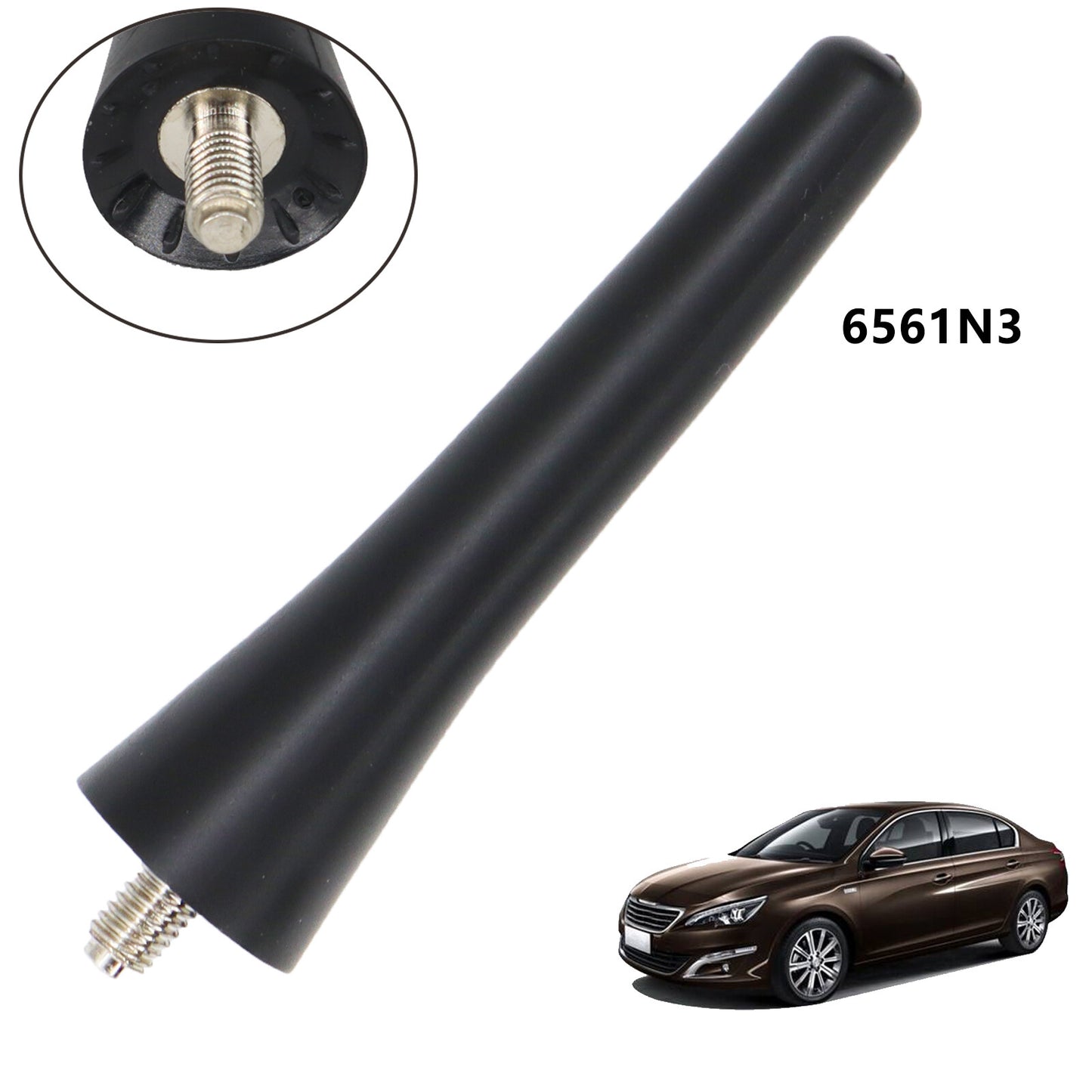 ya 3 6.25 6561N3 Roof Short Antenna Mast for Peugeot 206 207 307 408 for Citroen C2 C3 C4 C5