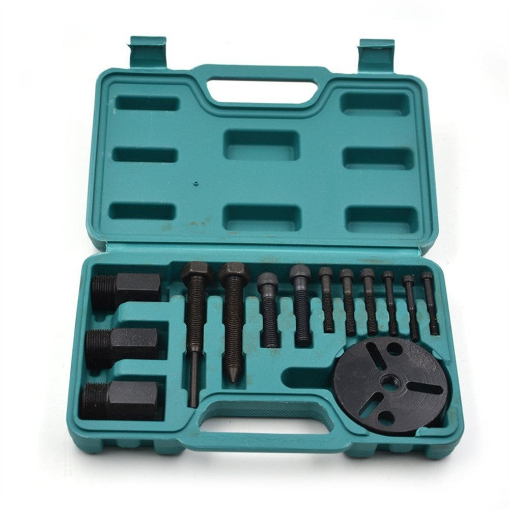 ya 7 6.11 14Pcs Car AC R134a R12 Compressor Clutch Sucker Puller Remover Repair Tools Kit