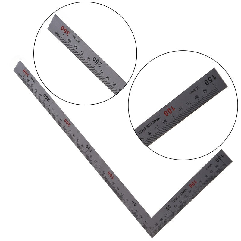 ya 14 Stainless Steel 15x30cm 90 De Metric Try Mitre Square Ruler Scale