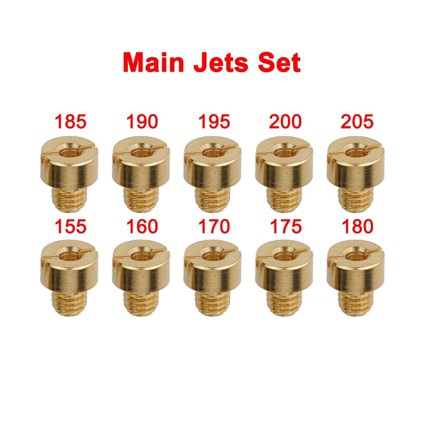 ya 3 6.23 Carb Main Jets For Mikuni Carburetor # 155 160 170 175 180 185 190 195 200 205