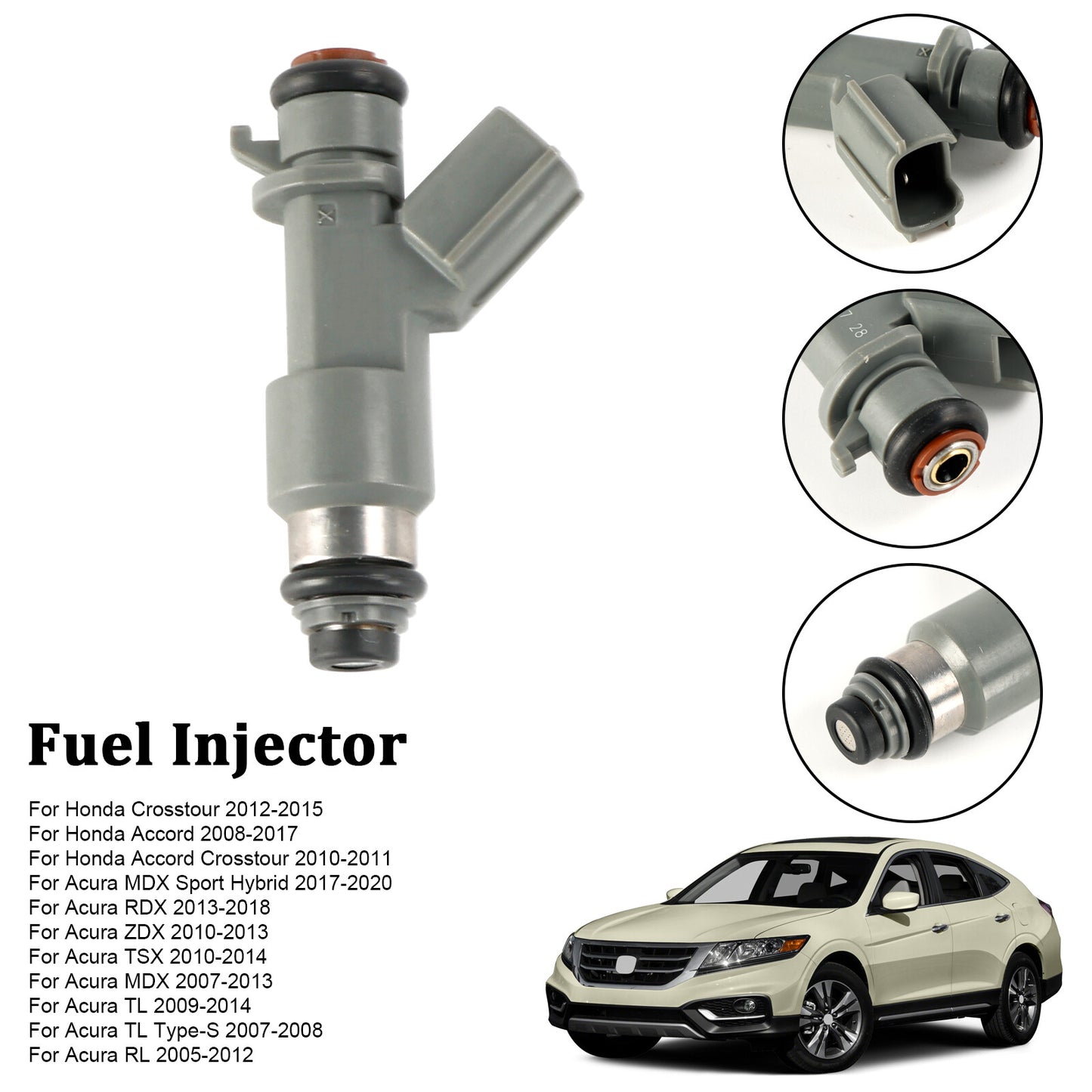 ya 1 8.5.3 1PCS Fuel Injector 16450-R70-A01 For Accord Crosstour MDX 3.0L 3.5L 3.7L V6