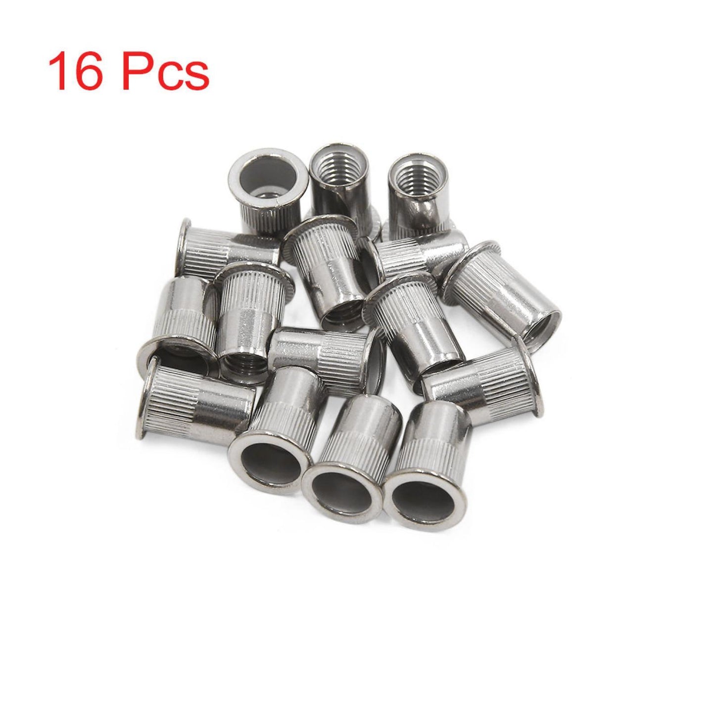 ya 2 7.15 16pcs M10 304 Stainless Steel Flat Head Rivet Nut Insert for Car Vehicle